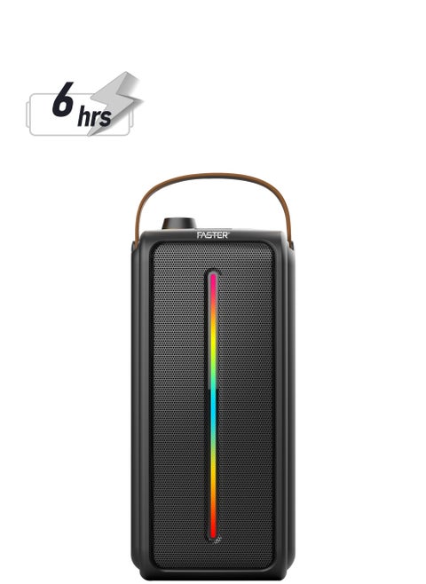 FS-78A Portable 40W Wireless Speaker with Stereo Sound - Dual Speakers Boombox with Bluetooth 5.0 - RGB Lights, 6-Hour Playback for Parties and Outdoor Events - Supports FM Radio, AUX, and TF Card - Deep Powerful Rich Sound