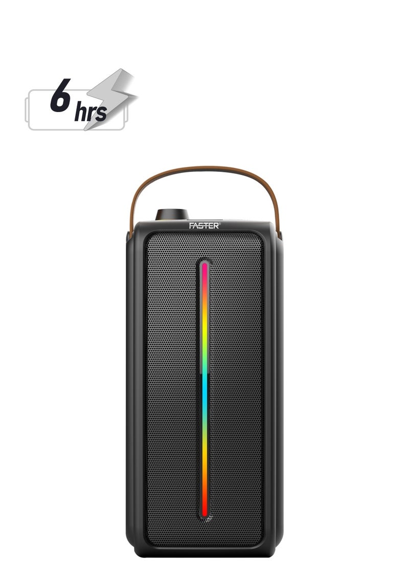 Faster FS-78A Portable 40W Wireless Speaker with Stereo Sound - Dual Speakers Boombox with Bluetooth 5.0 - RGB Lights, 6-Hour Playback for Parties and Outdoor Events - Supports FM Radio, AUX, and TF Card - Deep Powerful Rich Sound  - Image 1