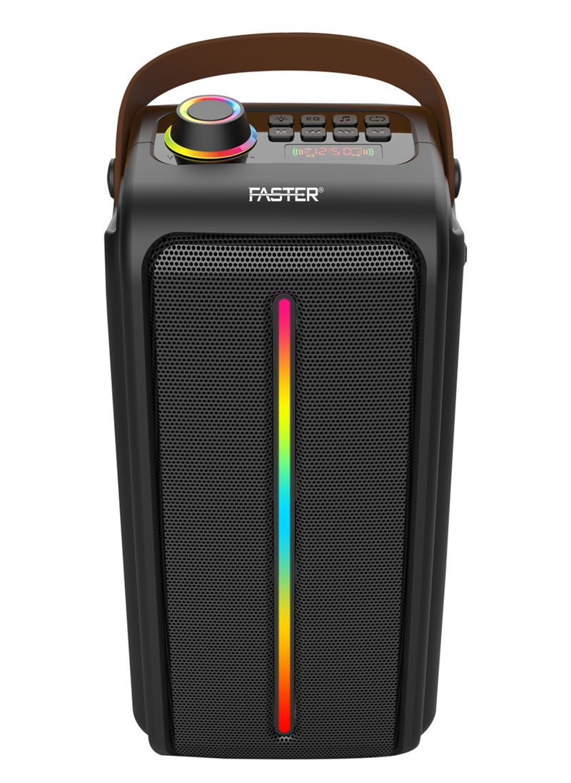 Faster - FS-78A Portable 40W Wireless Speaker with Stereo Sound - Dual Speakers Boombox with Bluetooth 5.0 - RGB Lights, 6-Hour Playback for Parties and Outdoor Events - Supports FM Radio, AUX, and TF Card - Deep Powerful Rich Sound - Image 1