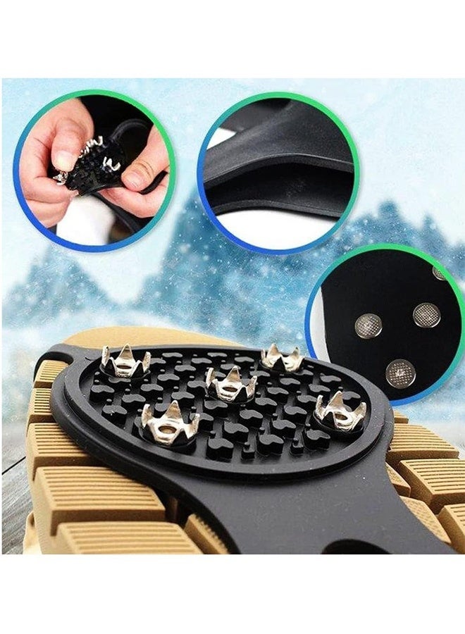 4 قطع من المسامير العالمية المانعة للانزلاق، إصدار 2026 الجديد، مسامير جليدية مانعة للانزلاق بخمسة وثمانية مخالب للأحذية والأحذية الطويلة، مسامير تثبيت للجليد للمشي والتنزه والتسلق وصيد الأسماك - Image 2