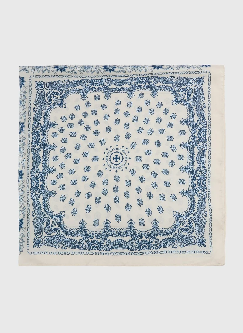 Matalan Cream Paisley Satin Scarf