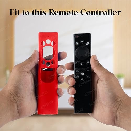 Shopoflux Silicone TV Remote Cover Compatible with Samsung Smart TV Remote Protective Case with Lanyard [Remote NOT Included] (RED) - Image 2
