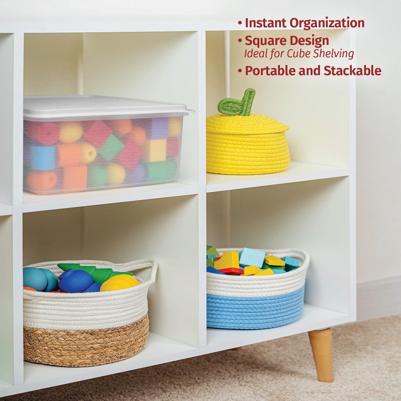 Signoraware Plastic Storage Containers with Lids - 11L Airtight Bins Clear Stackable Organizing Bins for Food, Pet Food, Rice, Toy Storage, Garage, Pantry - Image 4