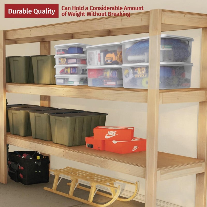 Signoraware Plastic Storage Containers with Lids - 11L Airtight Bins Clear Stackable Organizing Bins for Food, Pet Food, Rice, Toy Storage, Garage, Pantry - Image 3