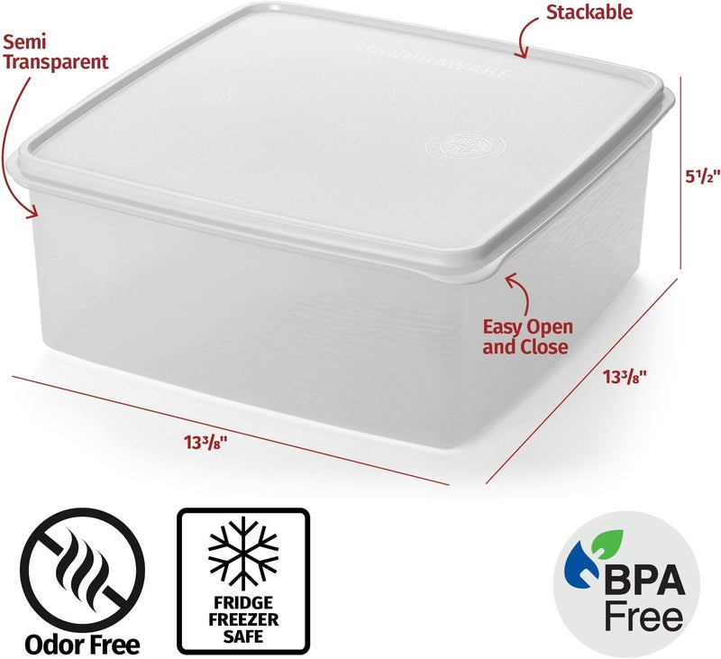 Signoraware Plastic Storage Containers with Lids - 11L Airtight Bins Clear Stackable Organizing Bins for Food, Pet Food, Rice, Toy Storage, Garage, Pantry - Image 5
