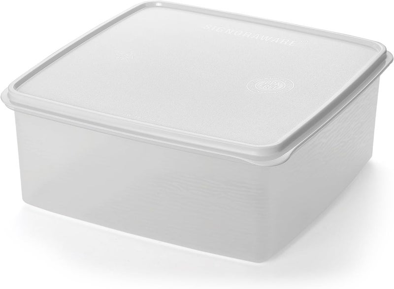 Signoraware Plastic Storage Containers with Lids - 11L Airtight Bins Clear Stackable Organizing Bins for Food, Pet Food, Rice, Toy Storage, Garage, Pantry - Image 1