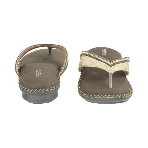 Metro Women Green Flat Comfort Sandal UK/7 EU/40 (44-32) - Image 5