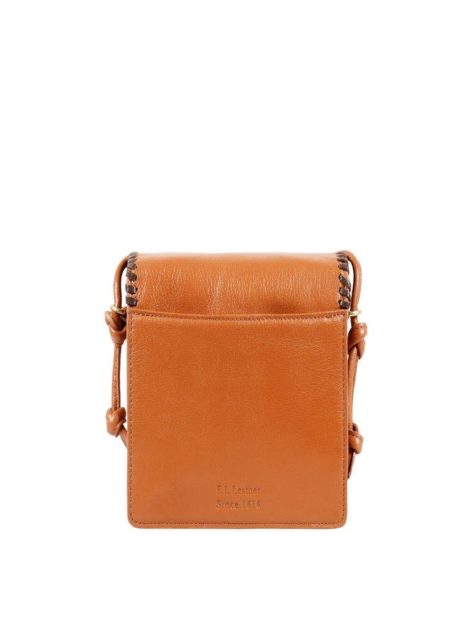 Hidesign Genuine Leather Women's Sling Bag - Tangerine - Image 3