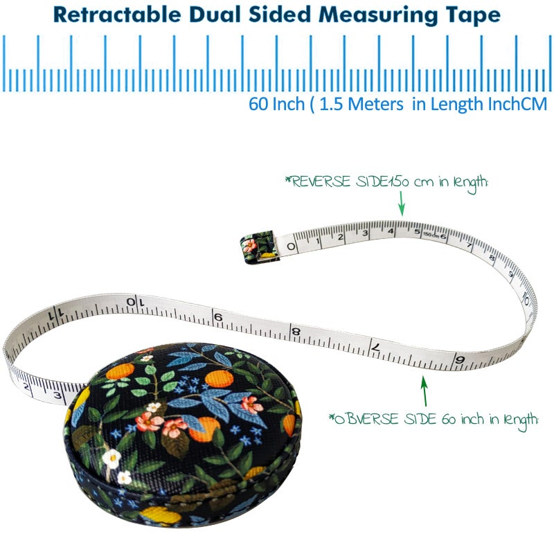WAISTMEUP Tape Measure Measuring Tape for Body Tailor Cloth Fabric Sewing Knitting Craft Weight Loss Measurements Retractable 60-inch 1.5 Meter Push Button Dual Sided Tape Measure - Image 2