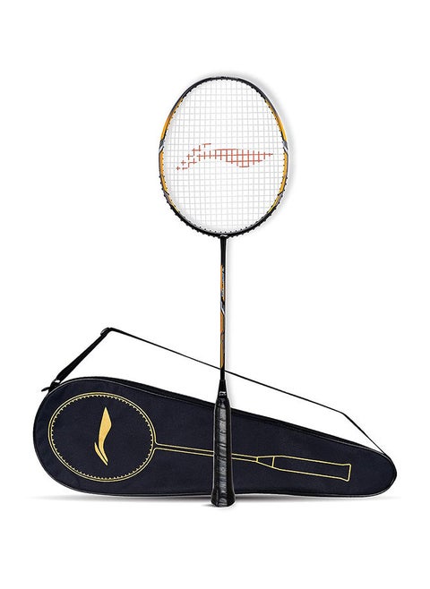 Turbo 99 Carbon Fibre Strung Badminton Racket with Full Racket Cover | For Intermediate Players | 84 grams | Maximum String Tension - 30lbs
