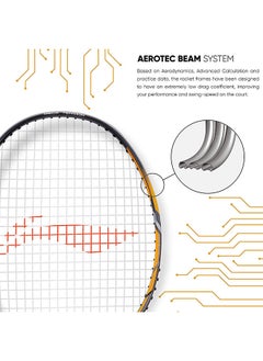 Li-Ning Turbo 99 Carbon Fibre Strung Badminton Racket with Full Racket Cover | For Intermediate Players | 84 grams | Maximum String Tension - 30lbs  - Image 5