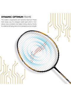 Li-Ning Turbo 99 Carbon Fibre Strung Badminton Racket with Full Racket Cover | For Intermediate Players | 84 grams | Maximum String Tension - 30lbs  - Image 2