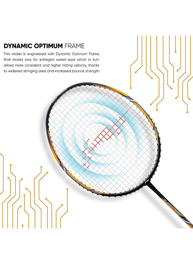 Li-Ning - Turbo 99 Carbon Fibre Strung Badminton Racket with Full Racket Cover | For Intermediate Players | 84 grams | Maximum String Tension - 30lbs - Image 1