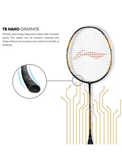 Li-Ning Turbo 99 Carbon Fibre Strung Badminton Racket with Full Racket Cover | For Intermediate Players | 84 grams | Maximum String Tension - 30lbs  - Image 3