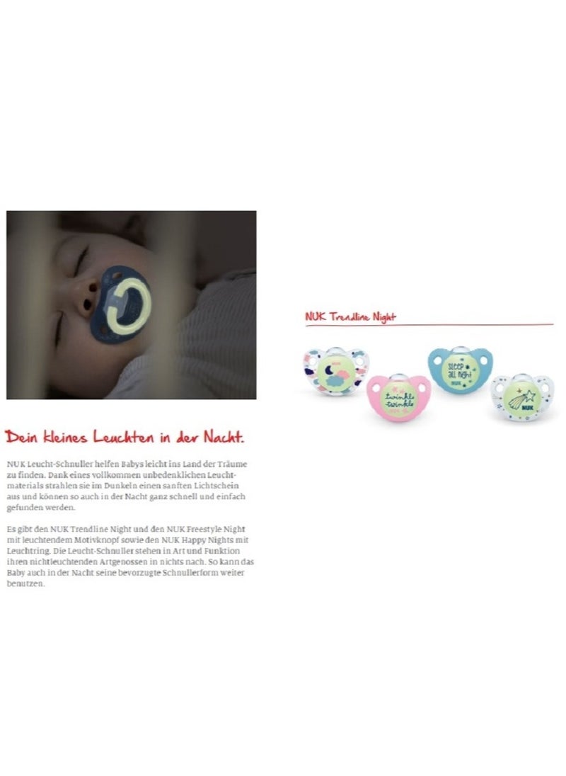 NUK - Nuk Night Silicone Soother 0-6m Pack of 1 - Image 1