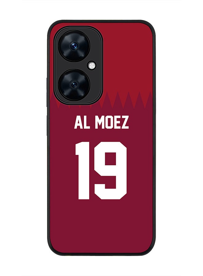 Stylizedd Rugged Black Edge case for Huawei nova 11i , Slim fit Soft Flexible Rubber Edges Anti Drop Cover - Football Team - Qatar, Player Name - Al Moez - Image 1