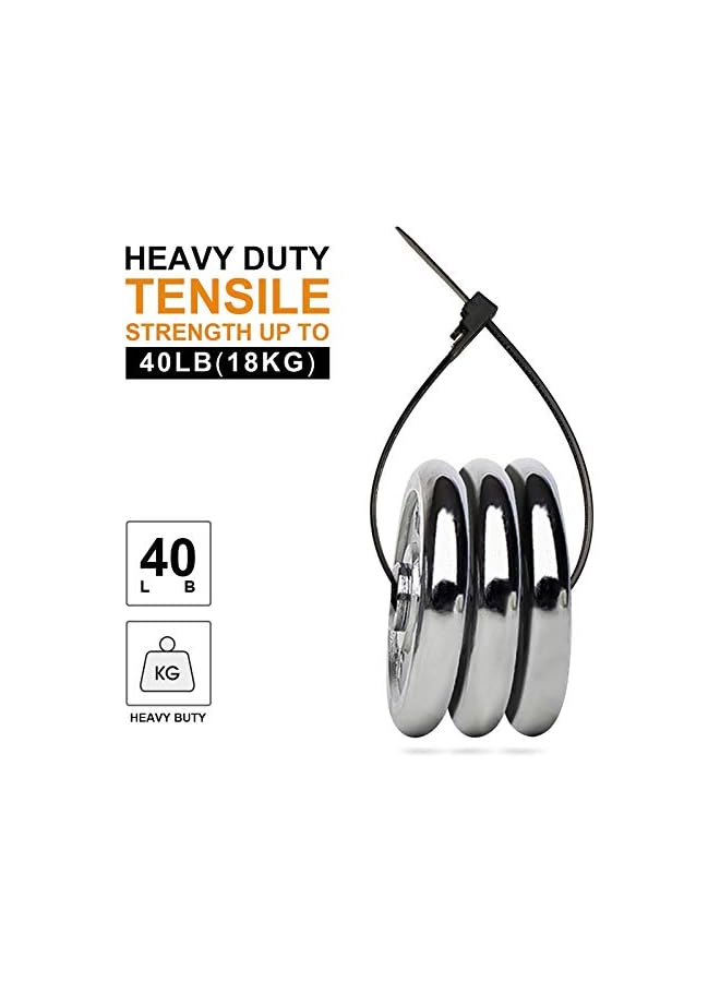 S-TOP 100Pcs 8 Inch Heavy Duty Industrial Zip Toes 40lbs Tensile Strength Releasable Black Tie Wraps Reusable Zip Toes Tie Straps For Garden Plant Secure Vine, Home Office - Image 5