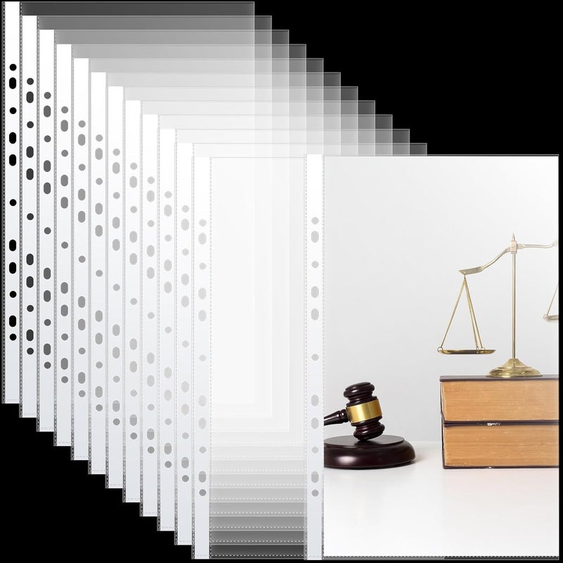 Gilprop 200 Pack 8.5 x 14 Inch Legal Size Heavyweight Clear Sheet Protectors Heavy Duty Clear Plastic Page Protectors Long Document Protectors Clear Binder Sleeves for Binders Documents Cards Photos - Image 1