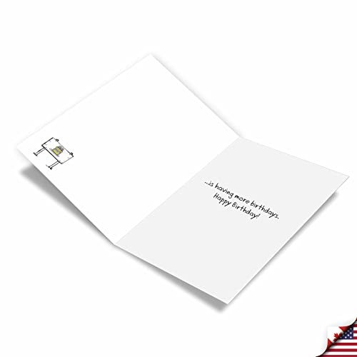 NobleWorks Funny Birthday Card for Men and Women w/ 5x7 Inch Envelope (1 Card) Bday - Hilarious Long Life Secret C10252BDG - Image 2