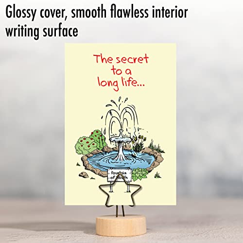 NobleWorks Funny Birthday Card for Men and Women w/ 5x7 Inch Envelope (1 Card) Bday - Hilarious Long Life Secret C10252BDG - Image 5