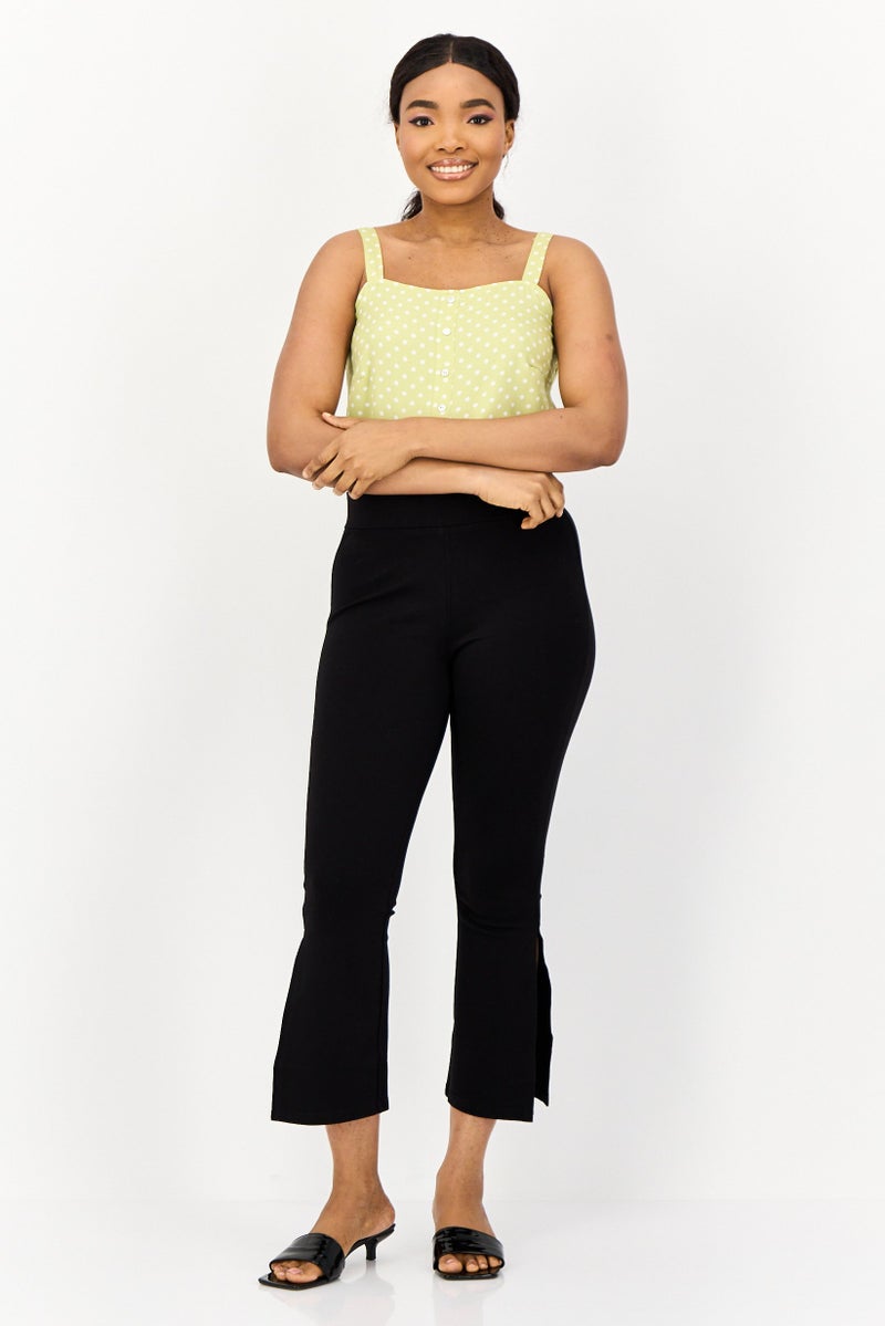 ONLY Women Square Neck Sleeveless Polka Dots Tank Top, Green - Image 2