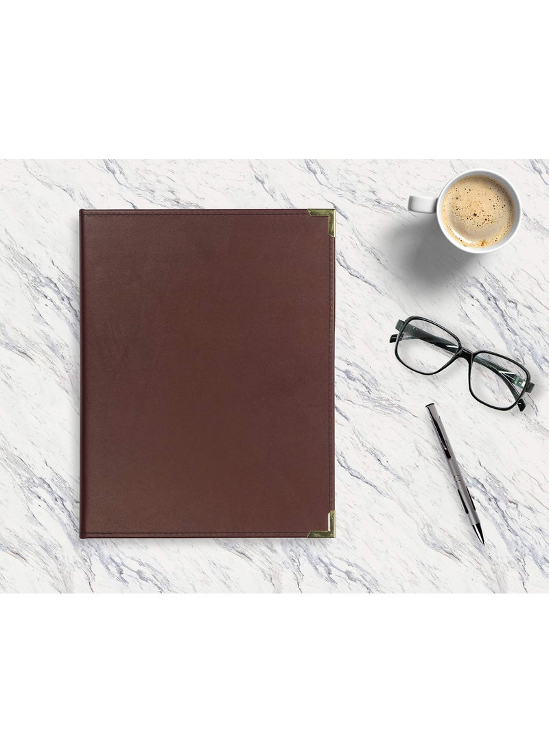 Samsill Samsill Classic Collection Business Portfolio - Executive Padfolio for Resume & Document Organizer - 8.5 by 11-Inch Legal Pad, Faux Leather with Brass Corners (Burgundy)  - Image 5