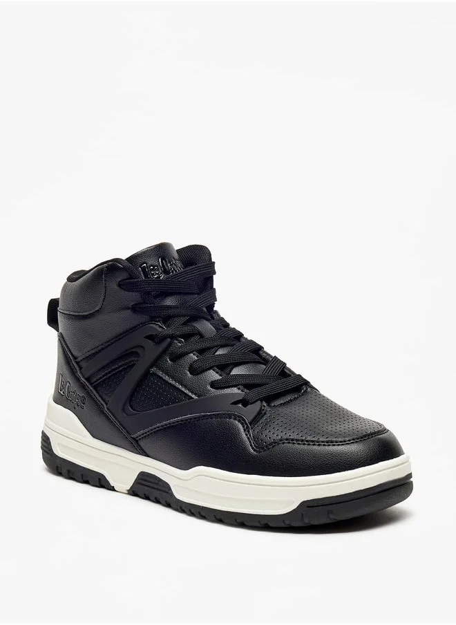 Lee Cooper Women's Montone High Cut Sneakers with Lace-Up Closure