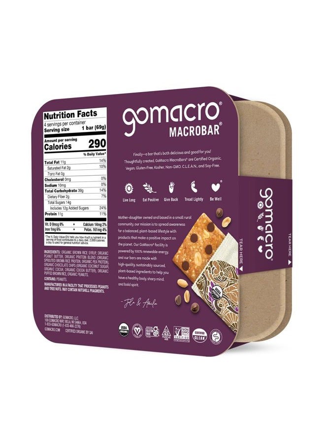 GOMACRO Organic Peanut Butter Chocolate Chip Bars 4 Count, 2.4 OZ - Image 3