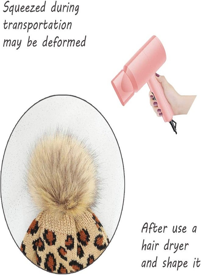 CHACKO Girl's & Women Winter Pompom Beanie Hat with Warm Fleece Lined, Thick Slouchy Snow Knit Skull Ski Cap_Beige - Image 4
