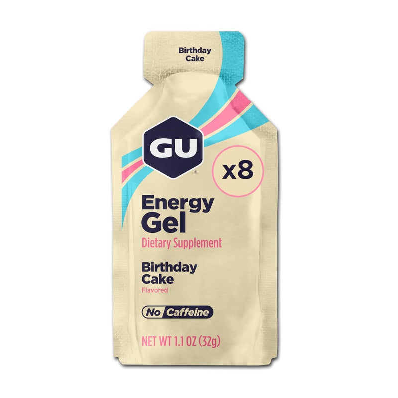GU Energy Original Sports Nutrition Energy Gel Vegan GlutenFree Kosher and DairyFree OntheGo Energy for Any Workout 8Count Birthday Cake - Image 3