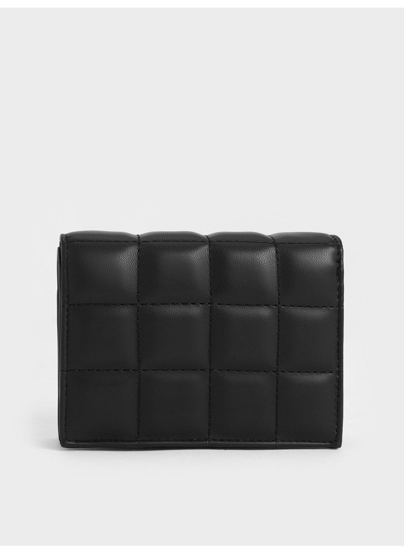 Charles & Keith CHARLES & KEITH Cassia Quilted Chain-Handle Mini Wallet & Crossbody Bag for Women - Black  - Image 5