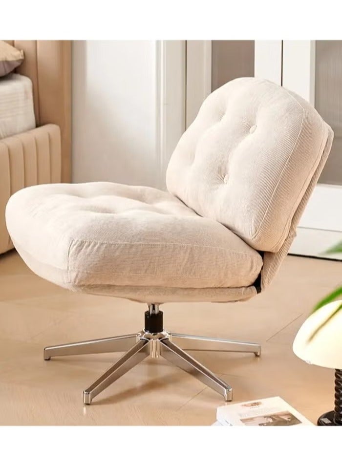 Generic Swivel Accent Chair, Cozy Living Room Chair, Comfy Reading Chair, Criss Cross Chair, Fabric Reading Sofa Chair with Wide Seat, Deep Cushion, 115° Tilt for Living Room - Image 3