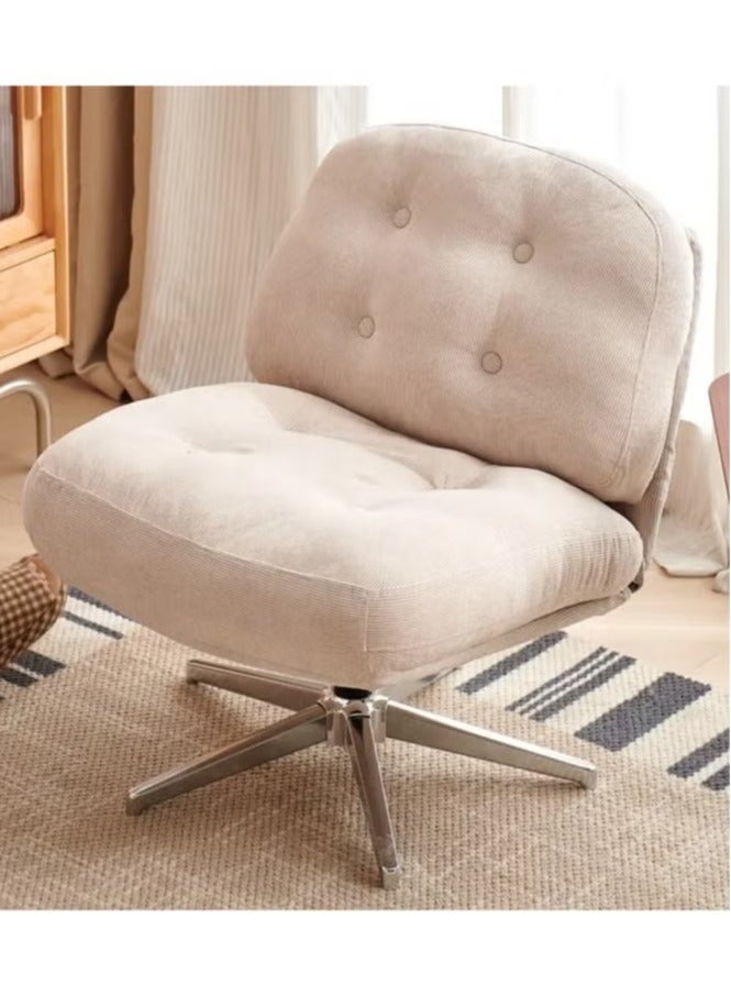 Generic Swivel Accent Chair, Cozy Living Room Chair, Comfy Reading Chair, Criss Cross Chair, Fabric Reading Sofa Chair with Wide Seat, Deep Cushion, 115° Tilt for Living Room - Image 5