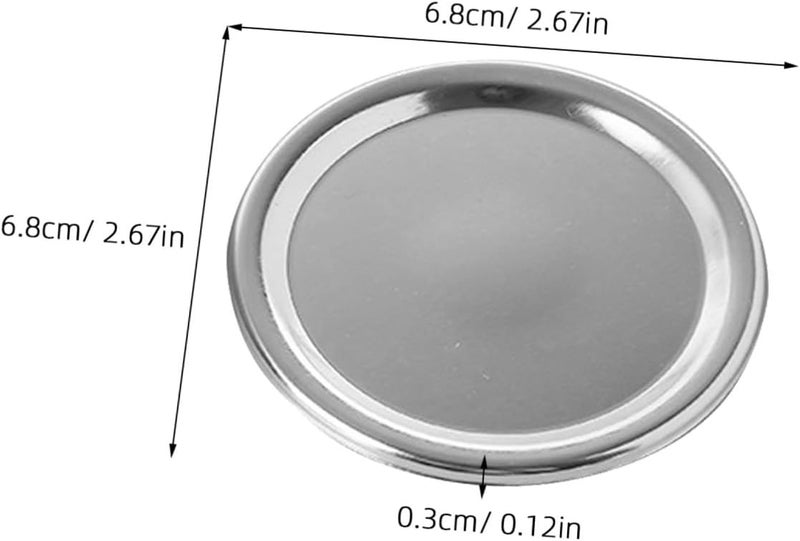 24pcs 70mm Mason Jar Tin Lids Metal Sealing Caps for Wide Mouth Bottles Home Canning Storage Accessories - Image 2