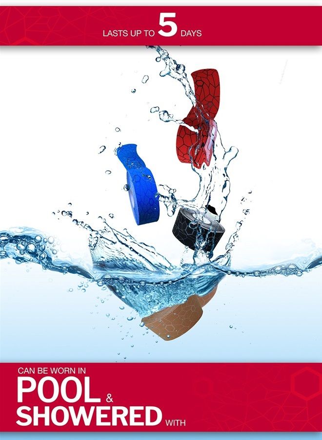 TheraBand Kinesiology Tape, Waterproof Physio Tape for Pain Relief, Muscle & Joint Support, Standard Roll with XactStretch Application Indicators, 2" X 10" Strips, 20 Precut Strips, Black/White - Image 4