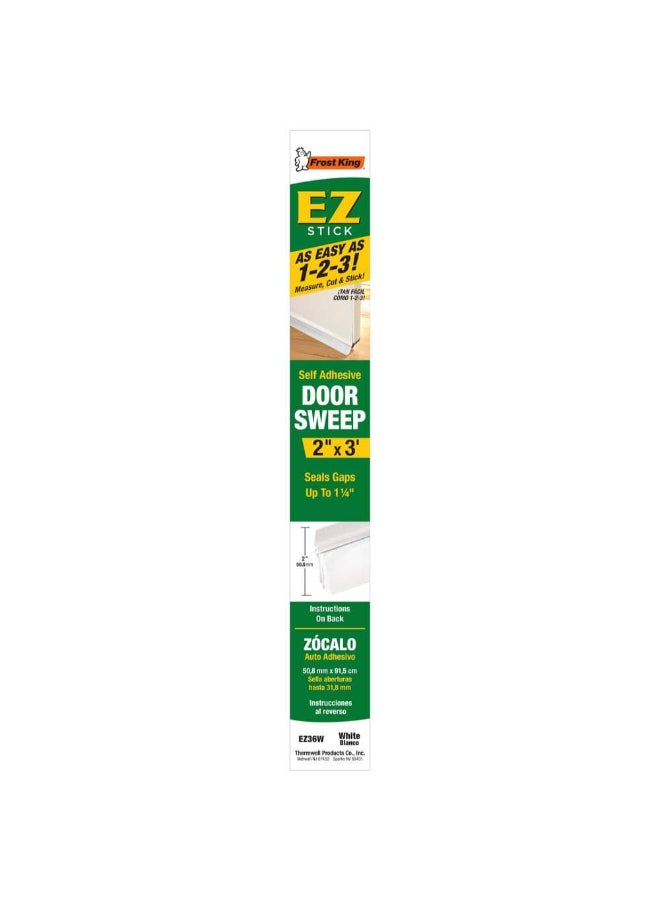 فروست كينج سدادة باب ألومنيوم/فينيل ذاتية اللصق أبيض 2 × 36 بوصة EZ36W - Image 1