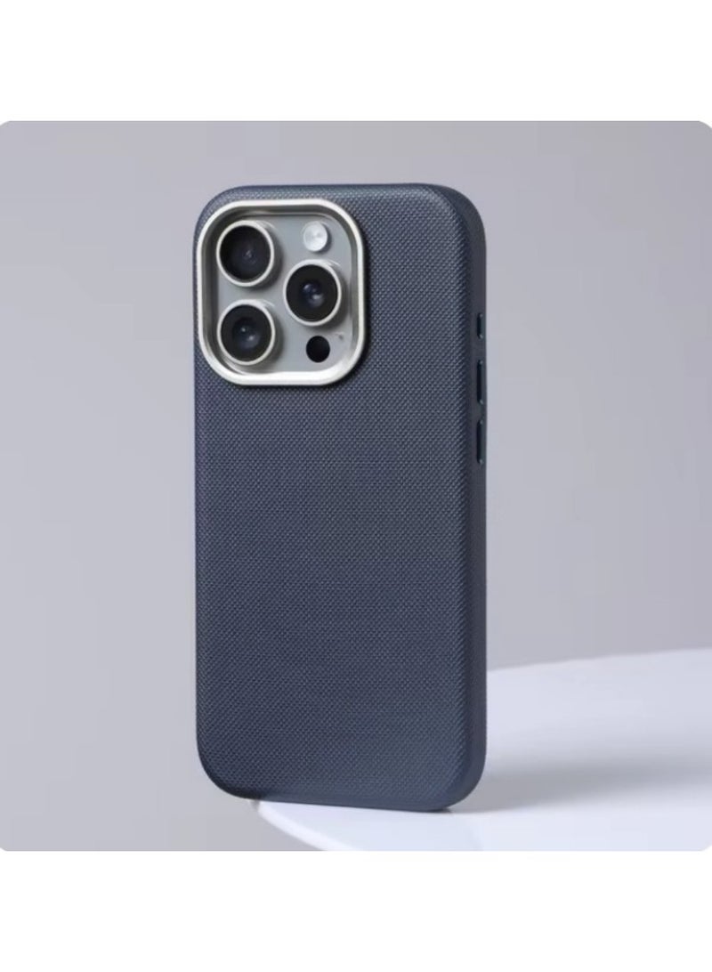 ICARLUS Luxury Metal Lens Frame Case for iPhone 16 Pro Max Magsafe Wireless Charger Magnetic Shockproof Cover Blue  - Image 4