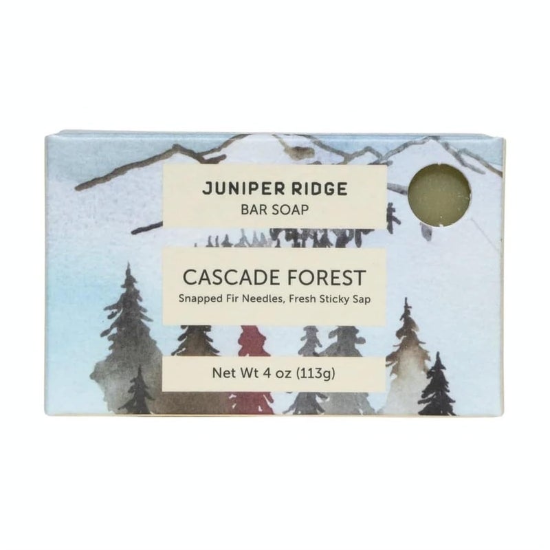 JUNIPER RIDGE Cascade Forest Bar Soap  Cold Processed Mild Castile Soap  Plant Based Ingredients  Steam Distilled Essential Oils  Paraben Phthalate Dye Cruelty  Preservative Free  4oz Bar