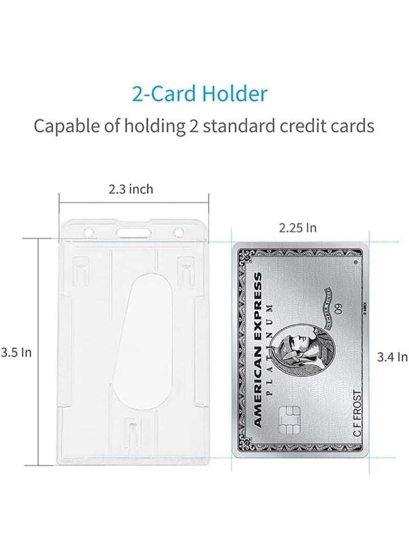 Card Protector, Hard Plastic Credit Card Protector, Rigid PC Clear Material with Thumb Slots, Rugged and Durable for Sports Cards, Credit Cards, ID Cards, Gaming Cards Storage and Display, 10 Pieces - Image 2