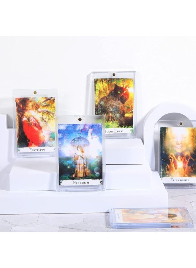 Card Protector, Hard Plastic Credit Card Protector, Rigid PC Clear Material with Thumb Slots, Rugged and Durable for Sports Cards, Credit Cards, ID Cards, Gaming Cards Storage and Display, 10 Pieces - Image 4