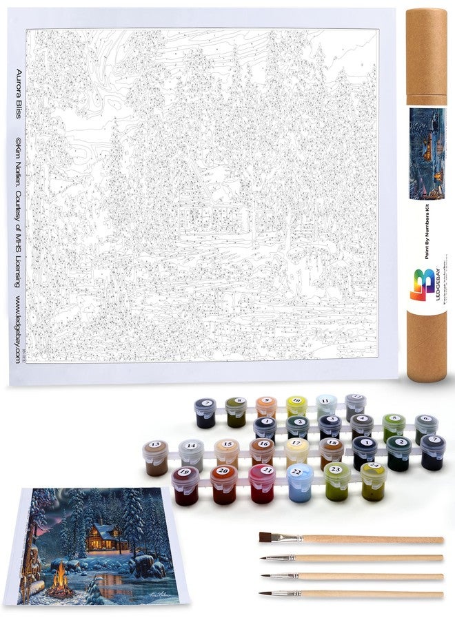 Ledgebay Paint by Numbers Kit for Adults: Beginner to Advanced Number Painting Kit - Fun DIY Arts & Crafts | Color by Numbers for Adults - Kits Include - (Aurora Bliss 16" x 20" Unframed) - Image 2