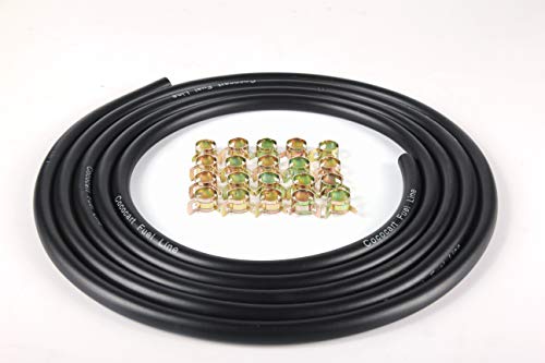 CocoMocart 10-Foot Length Stretchy 1/4 Inch ID Fuel Line+20pcs 2/5" ID Hose Clamps for Kawasaki Kohler Briggs & Stratton Small Engines - Image 2