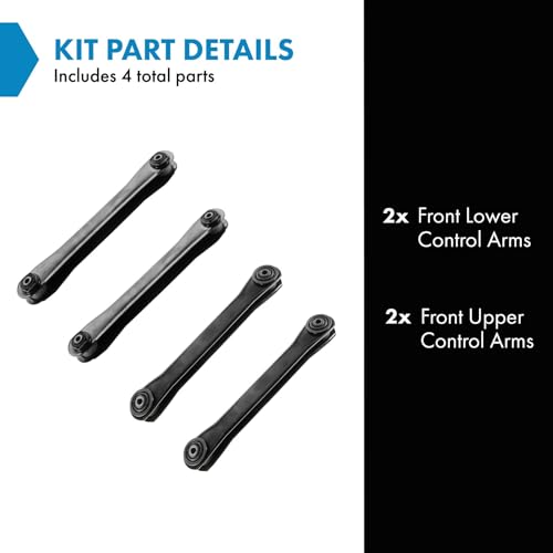 TRQ Front Upper & Lower Control Arm Set Compatible with 2000-2002 Dodge Ram 2500 Ram 3500 - Image 2