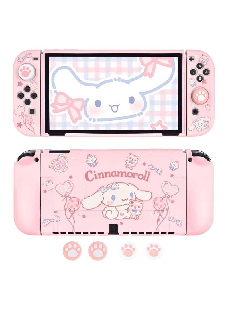 general For Nintendo Switch OLED TPU Case with 4 Thumb Grips, Shock and Scratch Resistant Design, Switch OLED2021 Accessory - Image 1