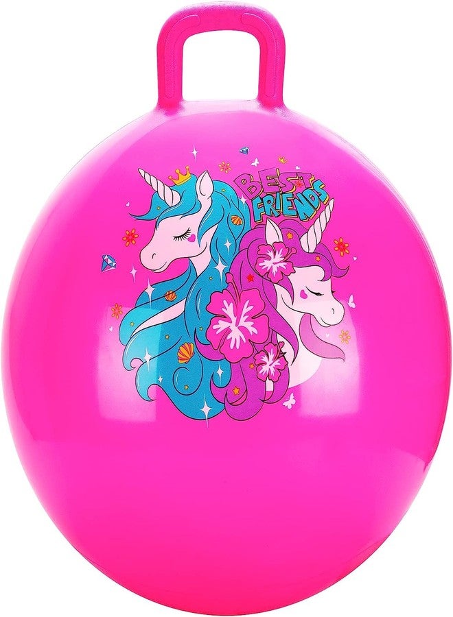 Earwig Rubber Hop Ball Hoppity Bouncy Jumping Hop-Pity Ball, Hopping with Handles, Sit & Bounce, Kangaroo Bouncer, Pump Included for Kids Ages 3-6 Year-65 CM (Pink) - Image 1