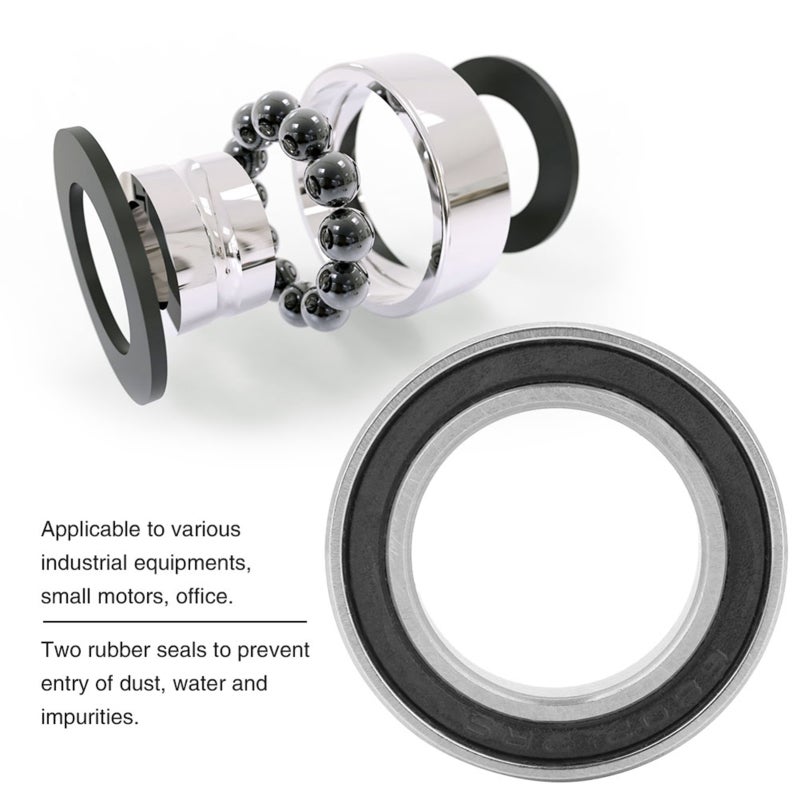 6802RS Bearings: 10 Pieces Rubber Sealed High Quality Steel - Low Noise Long Service Life Deep Groove Ball Bearings for 15mm Shaft Hobby Projects - Image 4