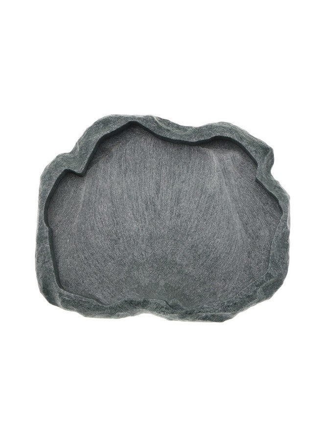 ECSiNG Reptiles Water Tray Tortoise Feeder Lizard Water Dish Resin Drinking Bowl for Tortoise Lizard Frog Terrapin Gecko Spider Scorpion Size M - Image 1