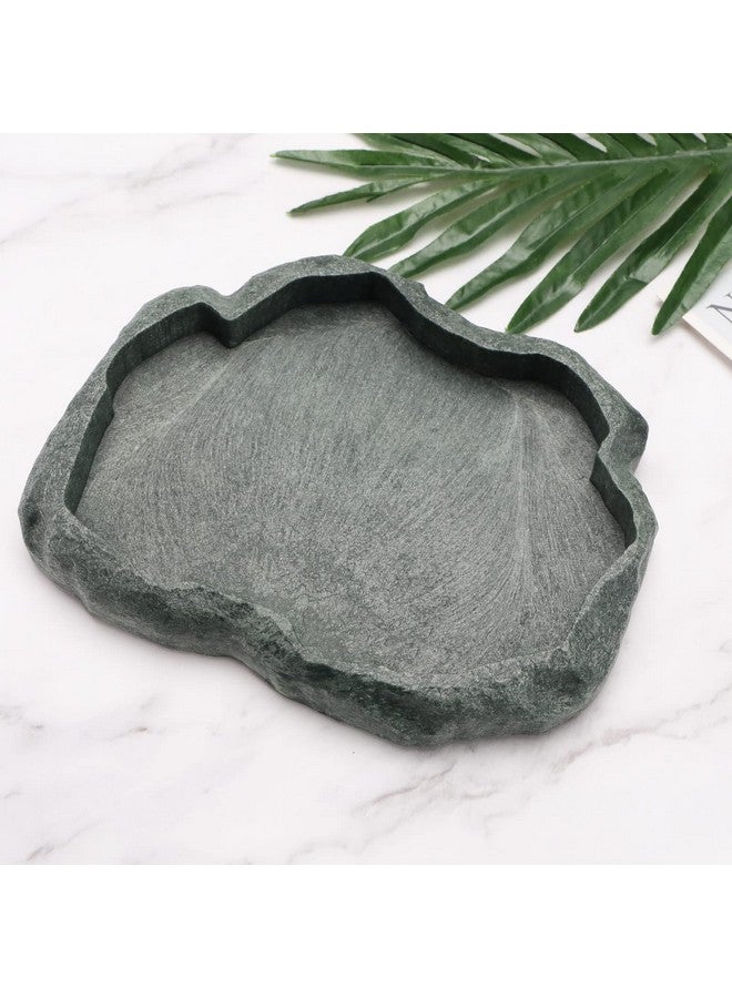 ECSiNG Reptiles Water Tray Tortoise Feeder Lizard Water Dish Resin Drinking Bowl for Tortoise Lizard Frog Terrapin Gecko Spider Scorpion Size M - Image 5