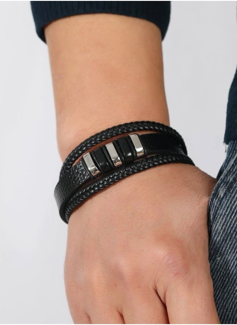 JewelryEveryday - Elegant High Quality Of PU Leather Bracelet For Men - Image 1
