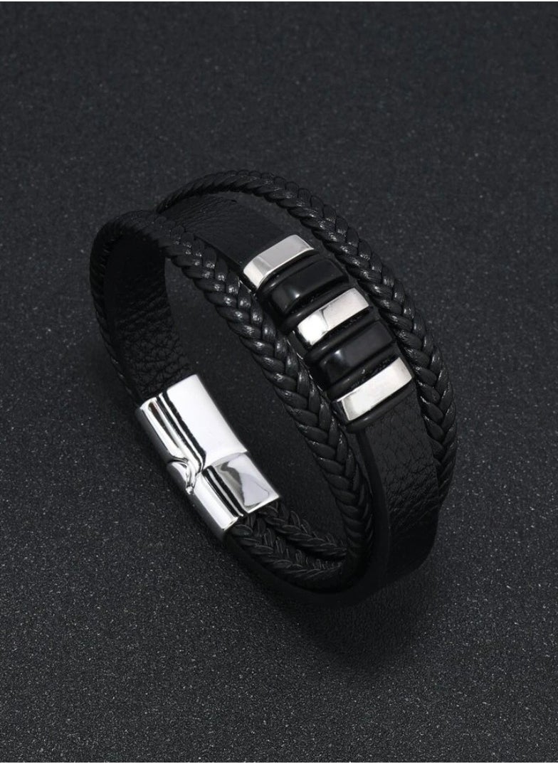 JewelryEveryday - Elegant High Quality Of PU Leather Bracelet For Men - Image 1